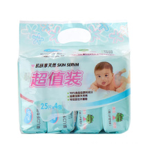 Factory hot sales wholesale 25pcs wet wipe for baby